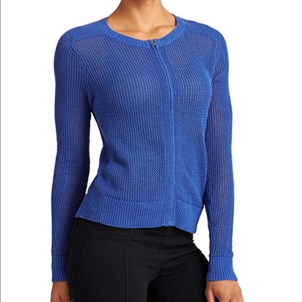 Athleta Mesh Zip Sweater